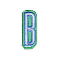 Letter B embroidered iron-on patch