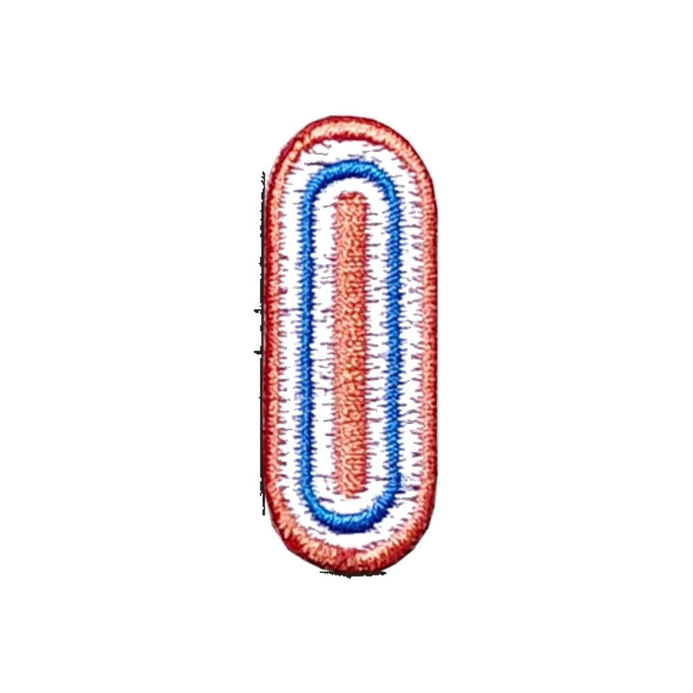 Letter O embroidered iron-on patch