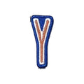 Letter Y embroidered iron-on patch