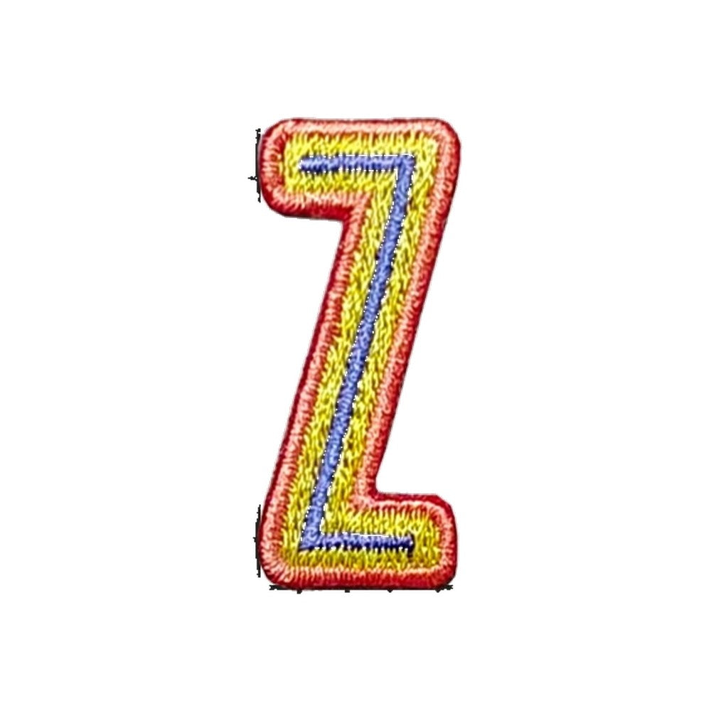 Letter Z embroidered iron-on patch